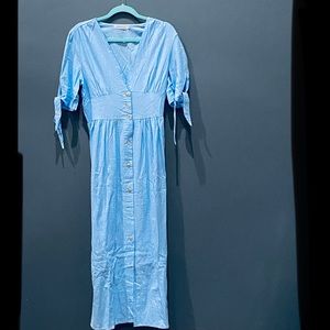 Beautiful blue shirt dress (0004)
